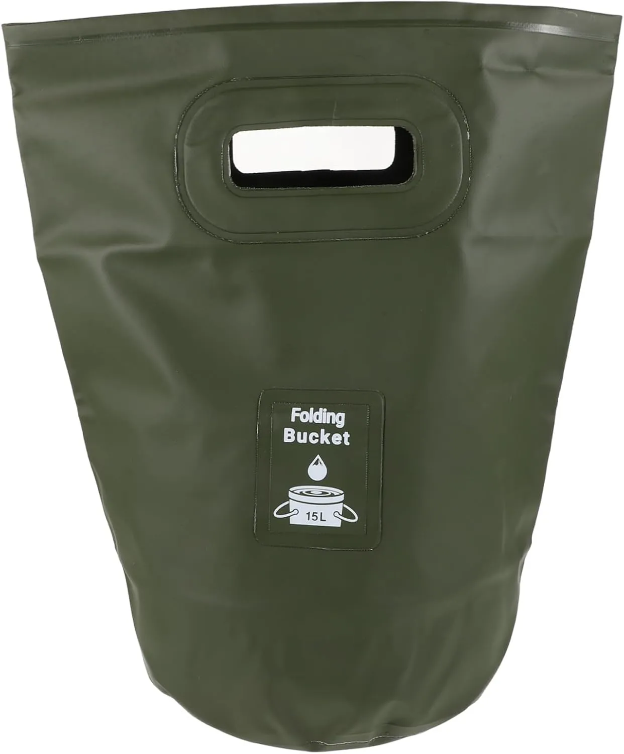 VANZACK Collapsible Camping Trash Bin 15l Outdoor Folding Bucket Versatile Water Container for Camping Bbq Beach