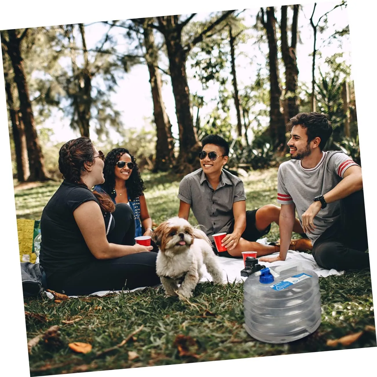 VANZACK Compact Pe Collapsible Water Bucket Outdoor Water Tank Easy to Store Perfect for Camping Hiking