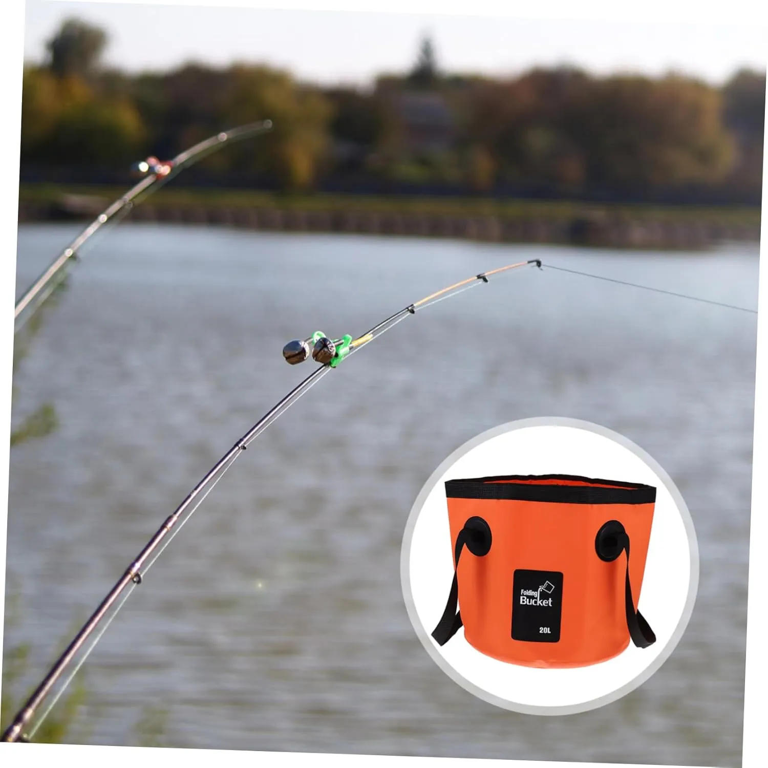 VANZACK Portable Water Bucket Car Washing Water Bucket Portable Fishing Basket Folding Water Bucket Portable