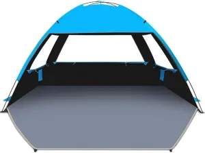 Venustas Beach Tent Sun Shelter for 3/4-5/6-7/8-10 Person, UPF 50  UV Protection Beach Canopy, Lightweight and Easy Setup Cabana, Portable Beach Shade Tent
