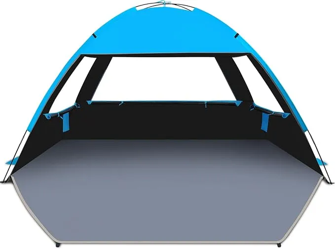 Venustas Beach Tent Sun Shelter for 3/4-5/6-7/8-10 Person, UPF 50  UV Protection Beach Canopy, Lightweight and Easy Setup Cabana, Portable Beach Shade Tent