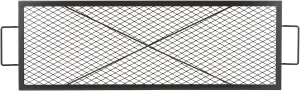 VEVOR X-Marks Fire Pit Grill Grate, Rectangle Cooking Grate, Heavy Duty Steel Campfire BBQ Grill Grid with Handle & Support X Wire, Portable Camping Cookware for Outside Party Gathering, 44 Inch Black