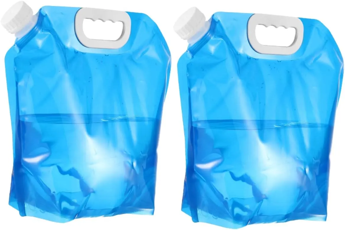 VICASKY 2pcs Portable Water Storage Bag Waterproof Bag Functional Outdoors Bags Collapsible Hiking Water Pouch Water Carriers Water Carrier Camping Sport Capacity Foldable Blue