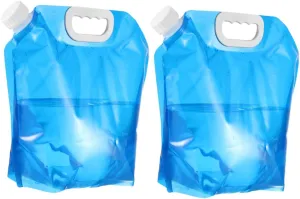 VICASKY 2pcs Portable Water Storage Bag Waterproof Bag Functional Outdoors Bags Collapsible Hiking Water Pouch Water Carriers Water Carrier Camping Sport Capacity Foldable Blue