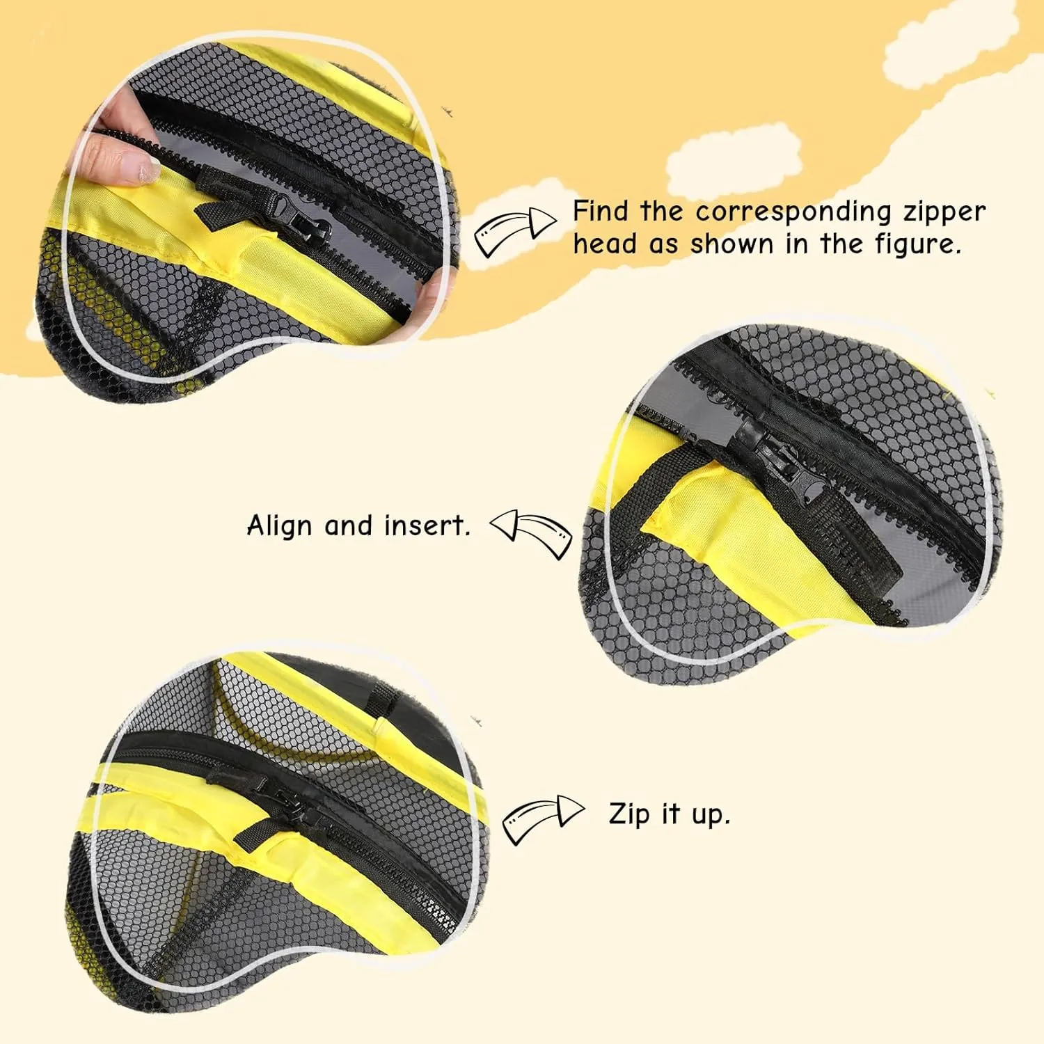 VINGLI Cat Tunnel, Portable Kitten Tent, Indoor & Outdoor Collapsible Enclosure, Large Catio, Outdoor Tunnels for Small Animals with Storage Bag (Black&Yellow, 5 in 1)
