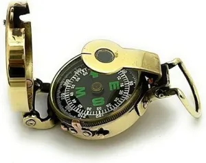 Vintage Brass Pocket Compass, 2.5-inch, Handmade Nautical Navigation Tool for Hiking, Travel by Replica
