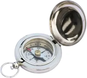 Vintage Nautical Brass Pocket Compass, Handmade Silver Design by Royal Replica