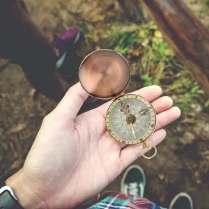 Vintage Pocket Compass, Metal Navigation Tool for Hiking, Camping, Outdoor Survival, Antique Military Style by Royal Replica