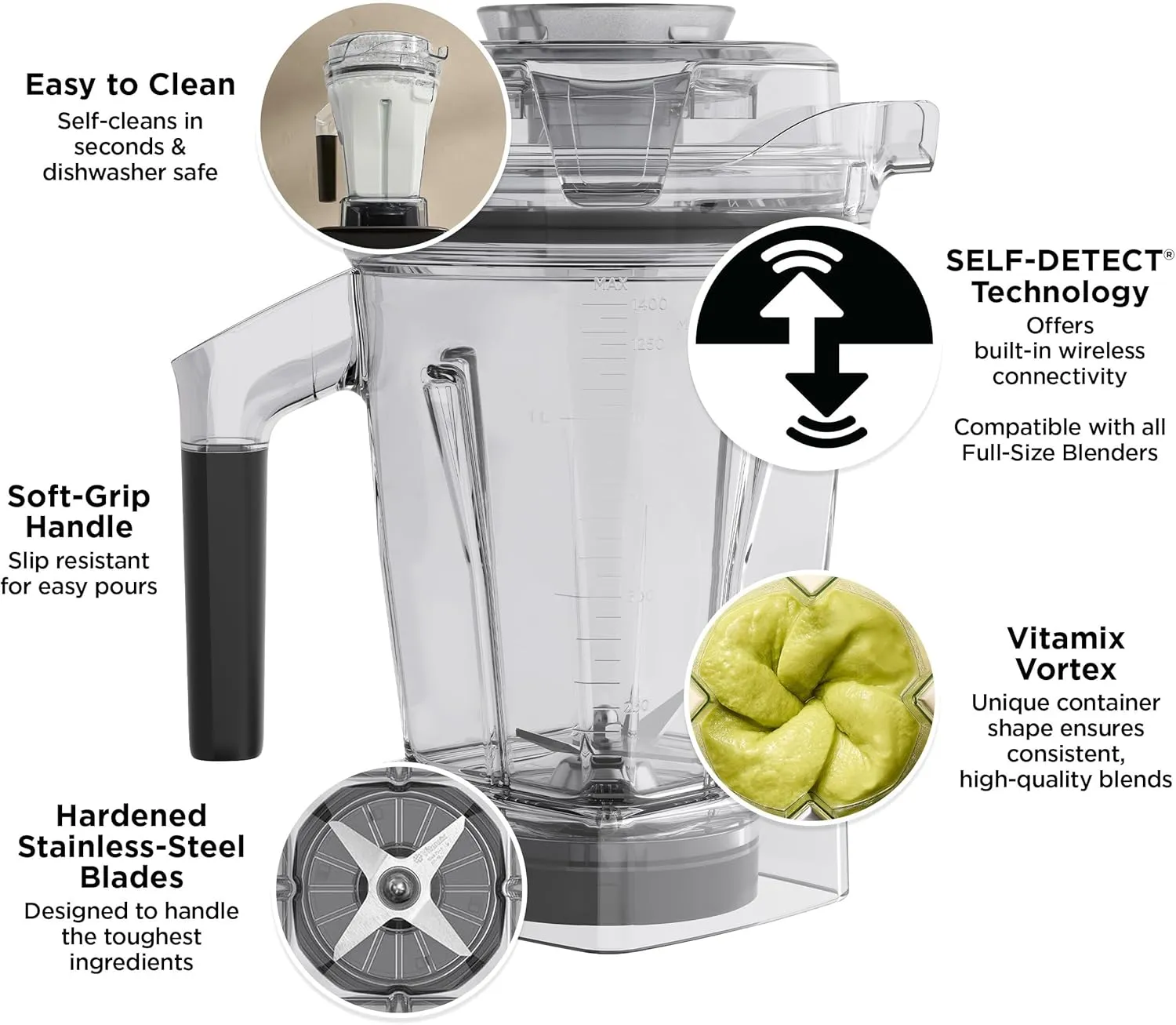 Vitamix 063852 Ascent Container, 48 oz, Clear