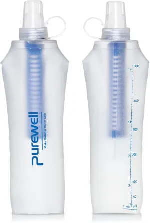 Water Bottle Filter Container BPA Free Outdoor Filtered Water Bag for Sport Camping and Hiking