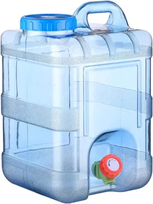 Water Canister - Water Container with Tap | Portable Bucket Car Camping Canister | BPA Free Multi-Purpose Canister Water Tank for Travel Camping | 5-25 L