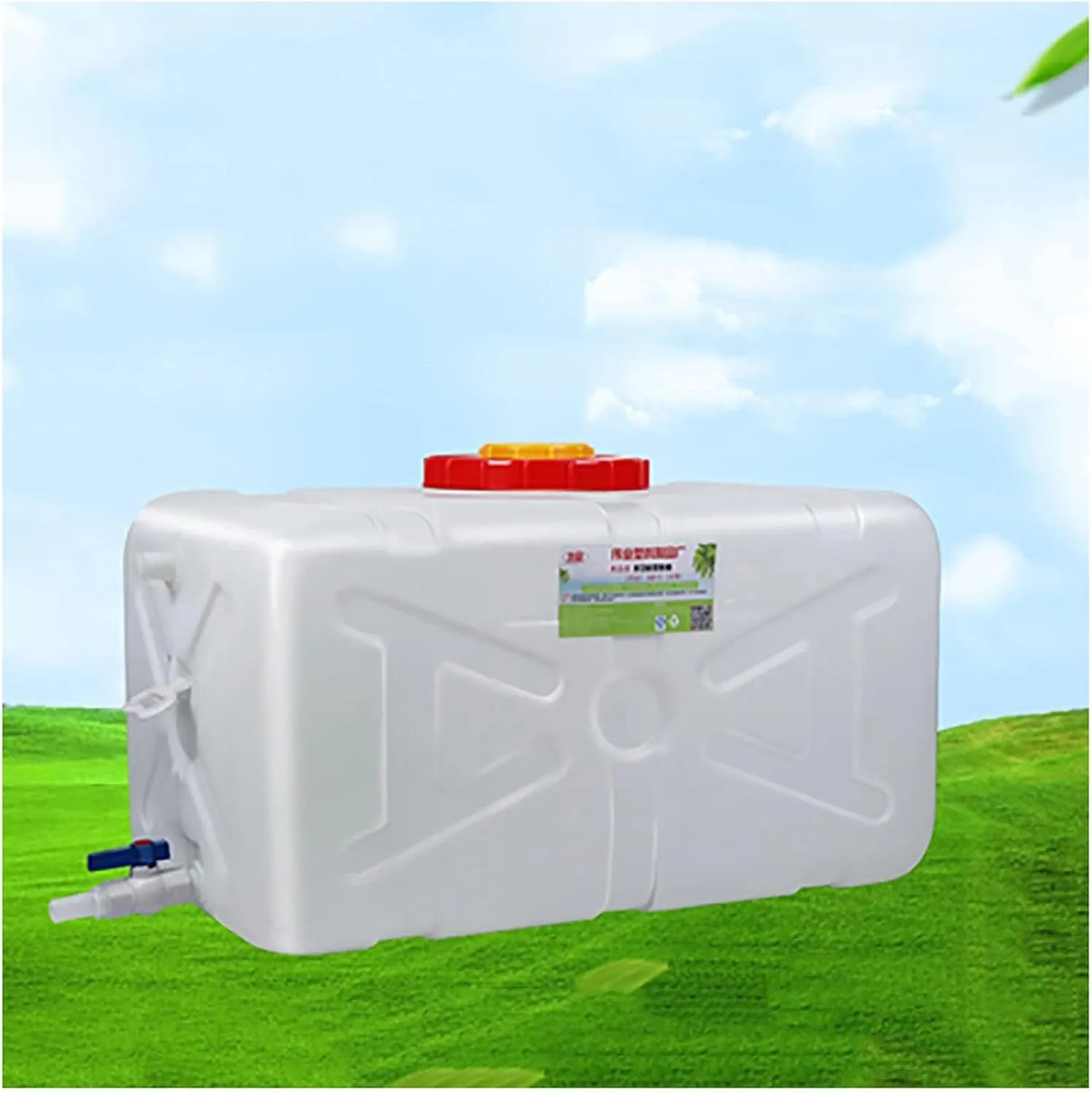 Water Carrier Plastics Water Container 50L Water Tank Portable Water Carrier with Tap Storage Container Heavy Duty Water Carrier for Camping Hiking Fishing Climbing Picnic Bbq Travel Outdoor(Size:45L)
