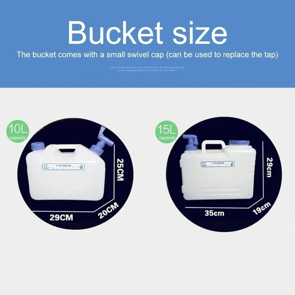 Water Container with Spigot, Camping Water Container, Outdoor Portable Water Storage for Camping (Gray : White, Size : 10L)