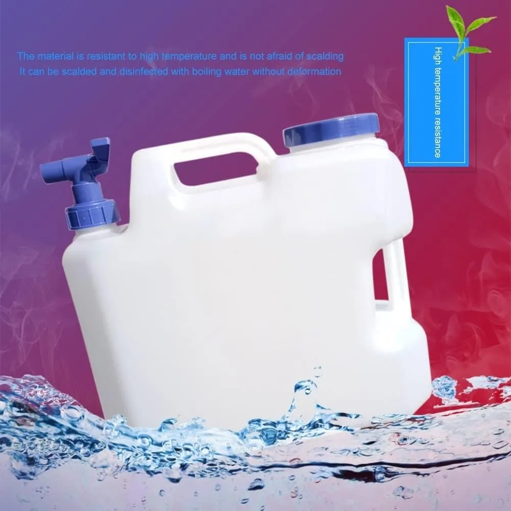 Water Container with Spigot, Camping Water Container, Outdoor Portable Water Storage for Camping (Gray : White, Size : 10L)