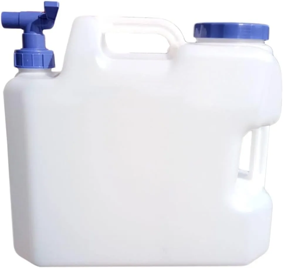 Water Container with Spigot, Camping Water Container, Outdoor Portable Water Storage for Camping (Gray : White, Size : 10L)