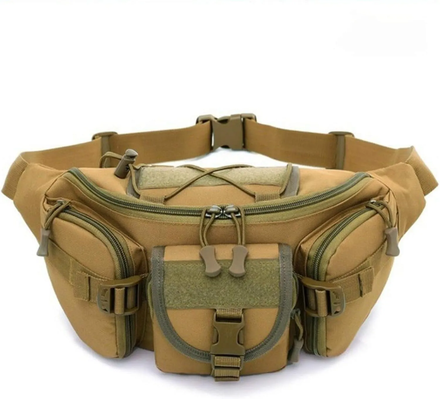 Water Resistant Tactical Waist Pack Bag Military Fanny Packs Hip Belt Bag Pouch for Hiking Climbing Outdoor Bumbag