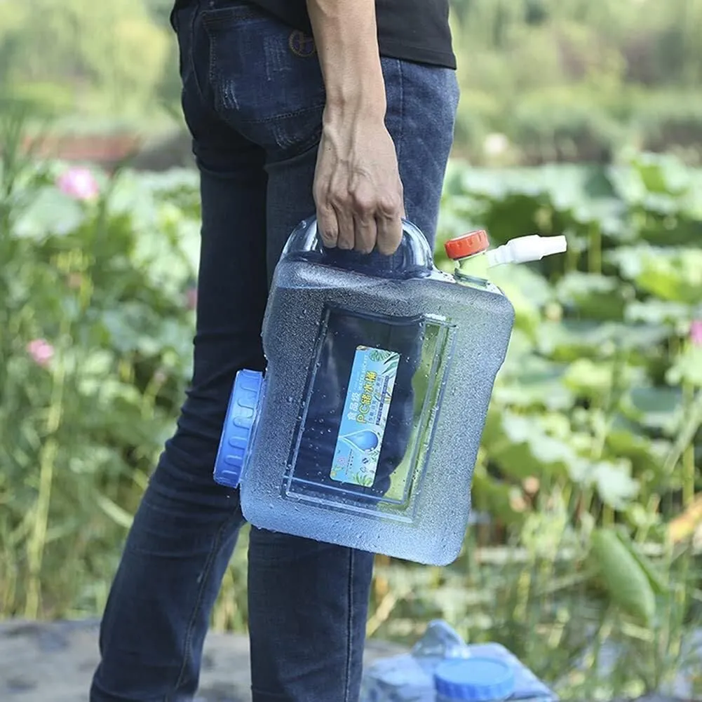 Water Tank Portable Plastic Camping Water Containers Bucket,5-22L Water Container with Tap,Easy Clean BPA-Free Drink Water Carrier for Camping Outdoor,Travel,Party,Emergency (18l)