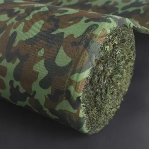 Waterproof Camouflage Canvas Fabric 600D Cordura Material 60" W×108" L PVC Backing Water-Resistant for Outdoor/Indoor Boat Cushion Bag Tent Awning 60" Wide - Camo-Forest