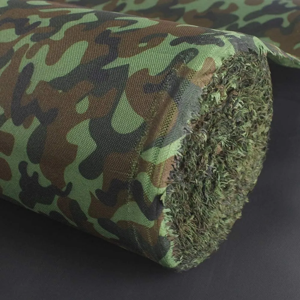 Waterproof Camouflage Canvas Fabric 600D Cordura Material 60" W×108" L PVC Backing Water-Resistant for Outdoor/Indoor Boat Cushion Bag Tent Awning 60" Wide - Camo-Forest