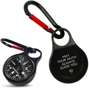 Waterproof Luminous Mini Compass Keychain - Survival Essential
