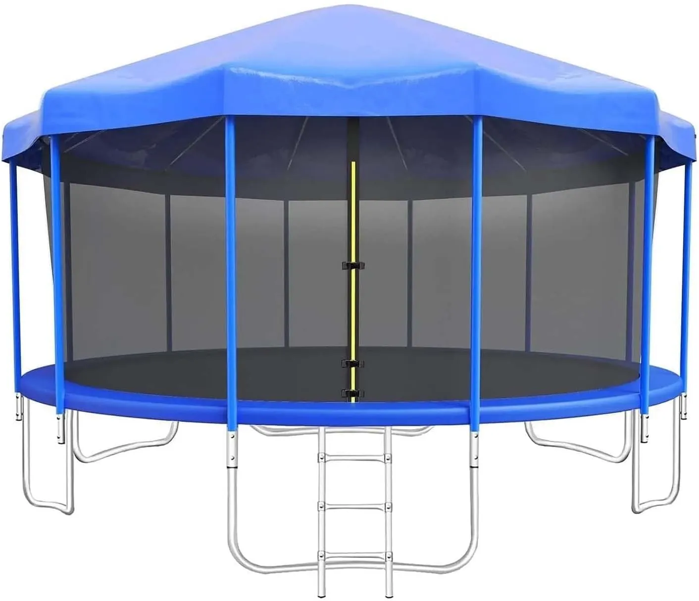 Waterproof Trampoline Cover Tent Canopy - UV-Resistant PVC for 6ft-16ft Round Trampolines, Easy to Fold, Durable Sun Protection (Trampoline Not Included)
