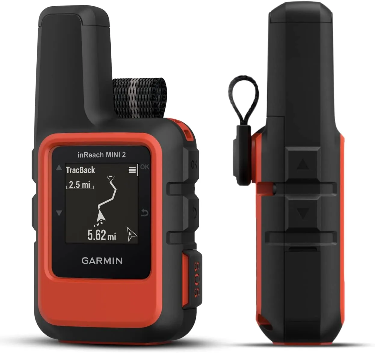 Wearable4U - Garmin inReach Mini 2 Satellite Communicator (Flame Red) with Power Pack Bundle