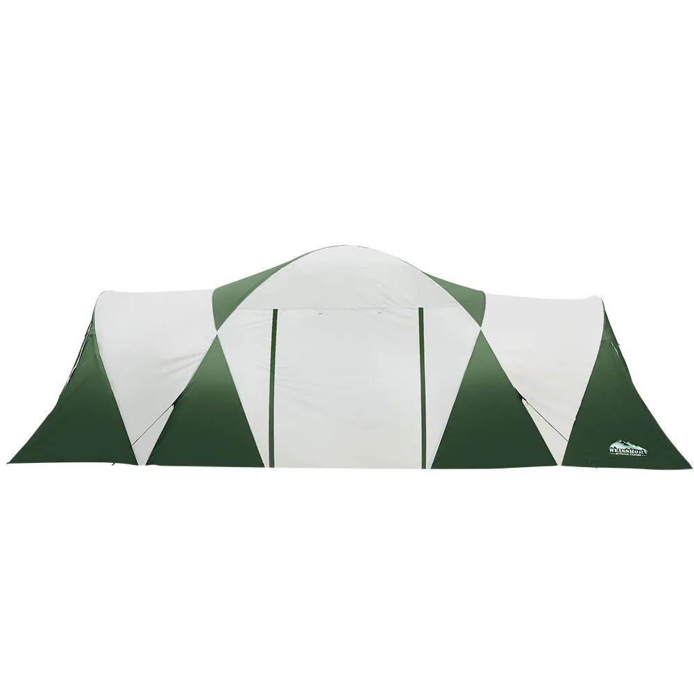 Weisshorn Family Camping Tent 12 Person Hiking Beach Tents (3 Rooms) Green-TAS_Rural