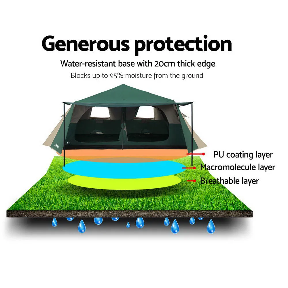 Weisshorn Instant Up Camping Tent 8 Person Pop up Tents Family Hiking Dome Camp-QLD_Metro