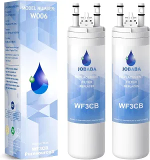 WF3CB Water Filter Replacement - Compatible with Frigidaire WF3CB, PureSource 3, 706465, 242086201, 242069601, PS3412266, AP4567491 Water Filter Replacement, Height 9 Inches, 2 Pack
