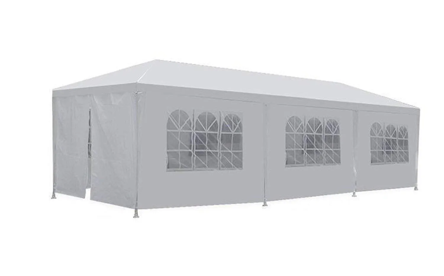 White 10-ft x 30-ft Gazebo Canopy Tent (5 or 8 Removable Walls)