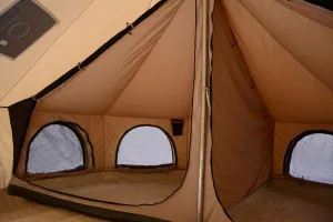 WHITEDUCK Inner Tents for Canvas Bell Tent, Half 1/2 & Quarter ¼ Inner Tents, Tent Accessories, Inner Rooms, Separate Compartment (3M, 4M, 5M, 6M) (Half Inner 6M, Avalon Tent)