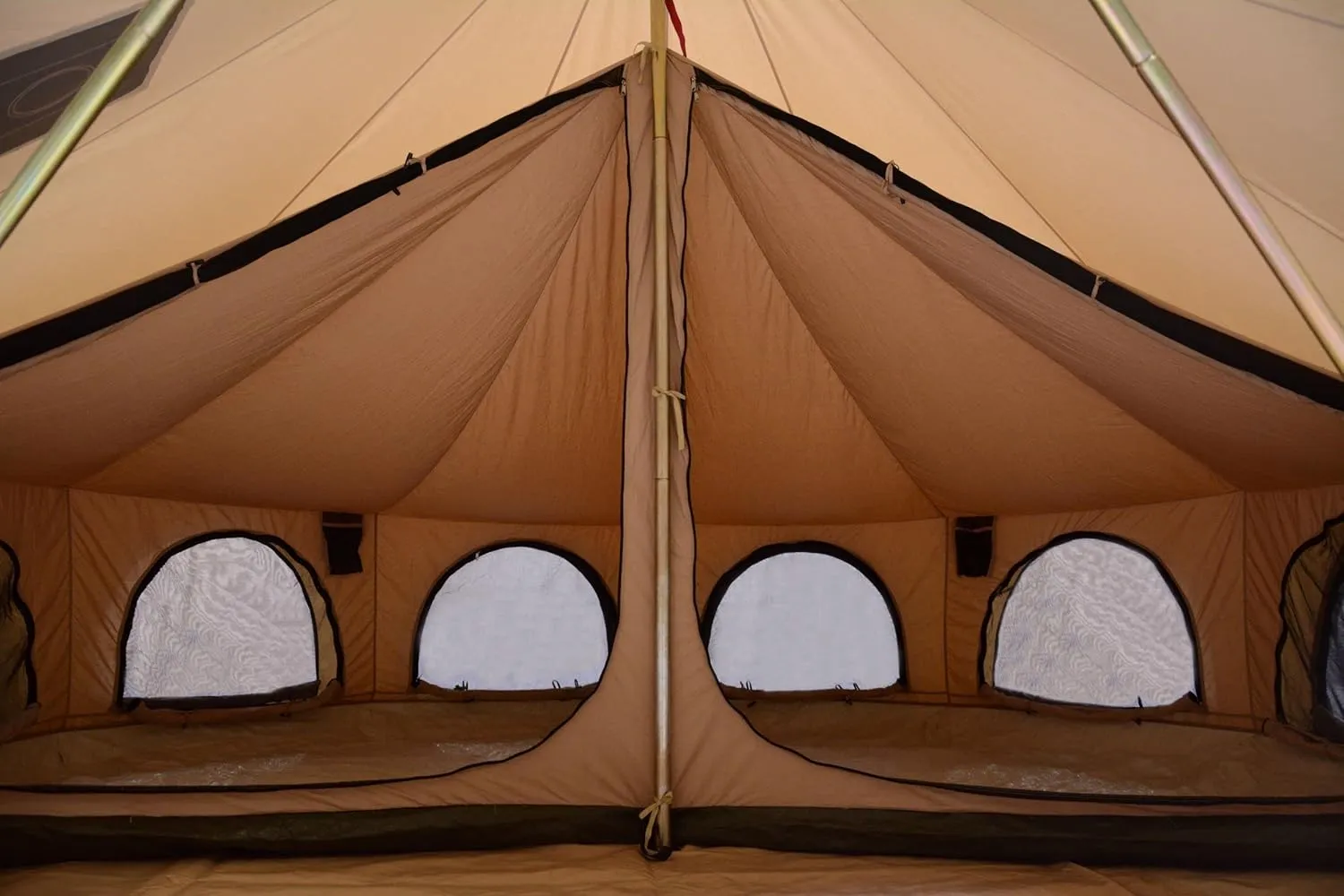 WHITEDUCK Inner Tents for Canvas Bell Tent, Half 1/2 & Quarter ¼ Inner Tents, Tent Accessories, Inner Rooms, Separate Compartment (3M, 4M, 5M, 6M) (Half Inner 6M, Avalon Tent)
