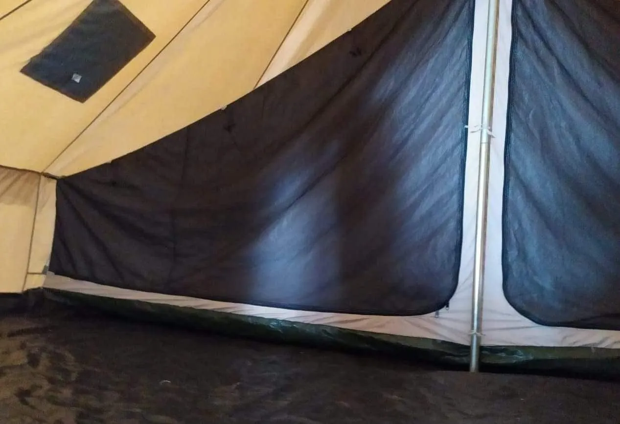 WHITEDUCK Inner Tents for Canvas Bell Tent, Half 1/2 & Quarter ¼ Inner Tents, Tent Accessories, Inner Rooms, Separate Compartment (3M, 4M, 5M, 6M) (Half Inner 6M, Avalon Tent)