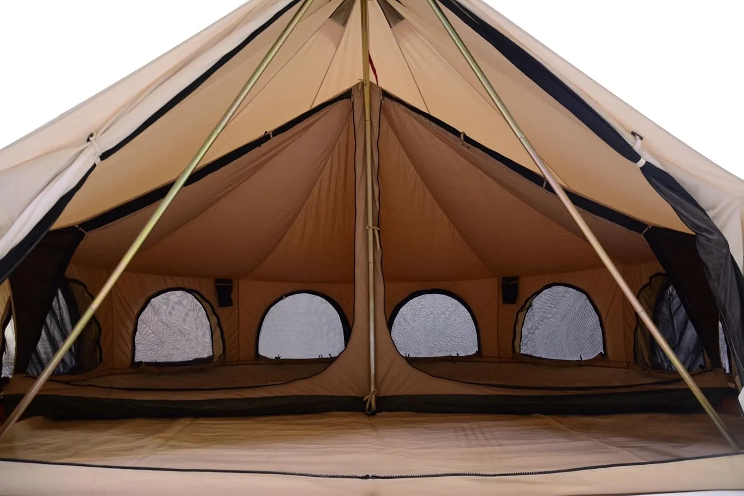 WHITEDUCK Inner Tents for Canvas Bell Tent, Half 1/2 & Quarter ¼ Inner Tents, Tent Accessories, Inner Rooms, Separate Compartment (3M, 4M, 5M, 6M) (Half Inner 6M, Avalon Tent)