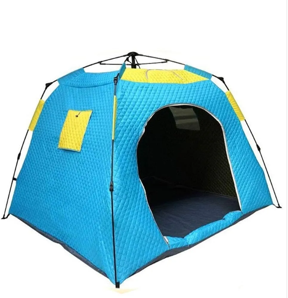 Winter 4-Season Camping Tent, Instant Pop-Up Tent for 4 People, Waterproof & Windproof Family Tent for Backpacking, Hiking, Fishing, and Cold Weather Camping