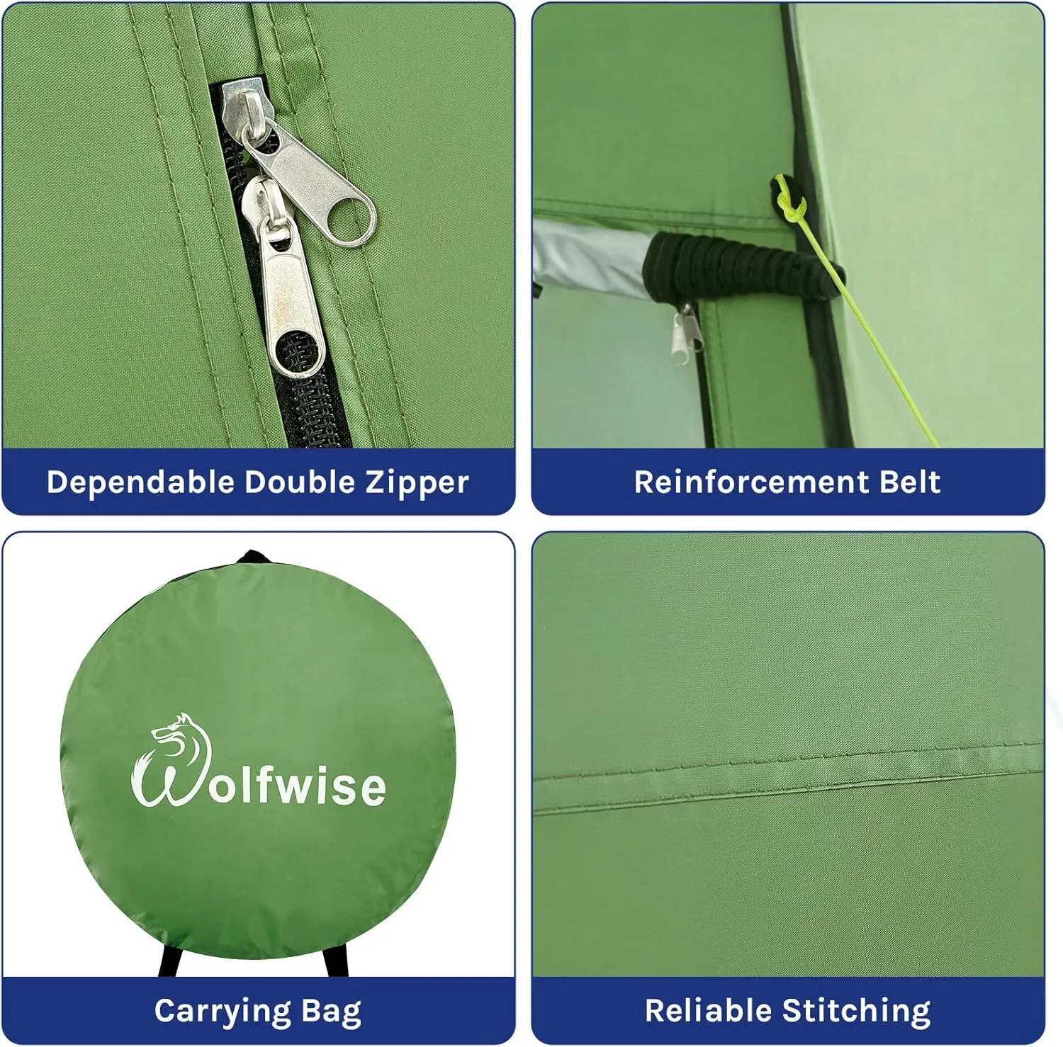 WolfWise Pop Up Privacy Shower Tent Portable Outdoor Sun Shelter Camp Toilet Changing Dressing Room
