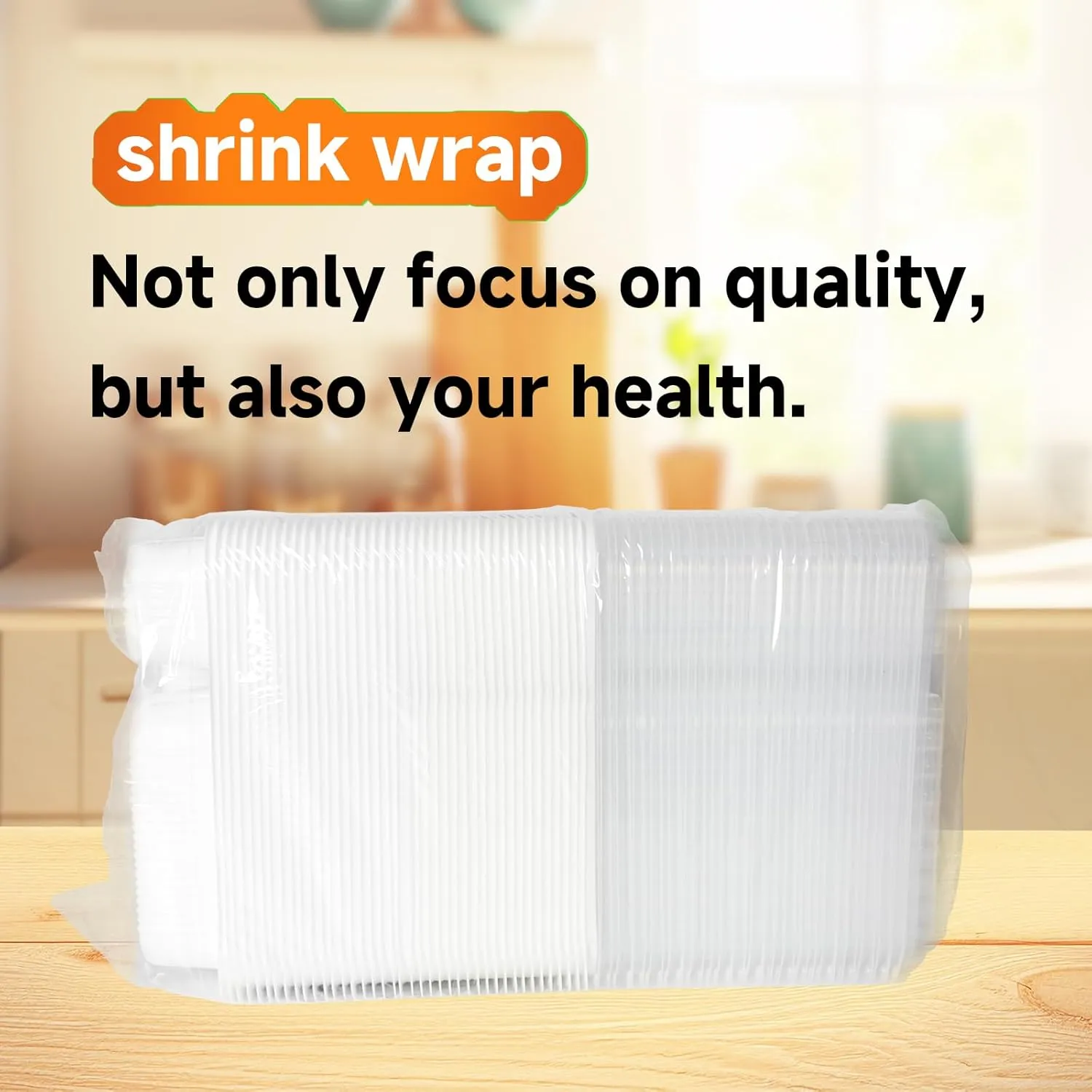 YANGRUI To Go Containers, 40 Pack 34oz White Meal Prep Container BPA Free Shrink Wrap Microwave Safe Reusable Bento Box