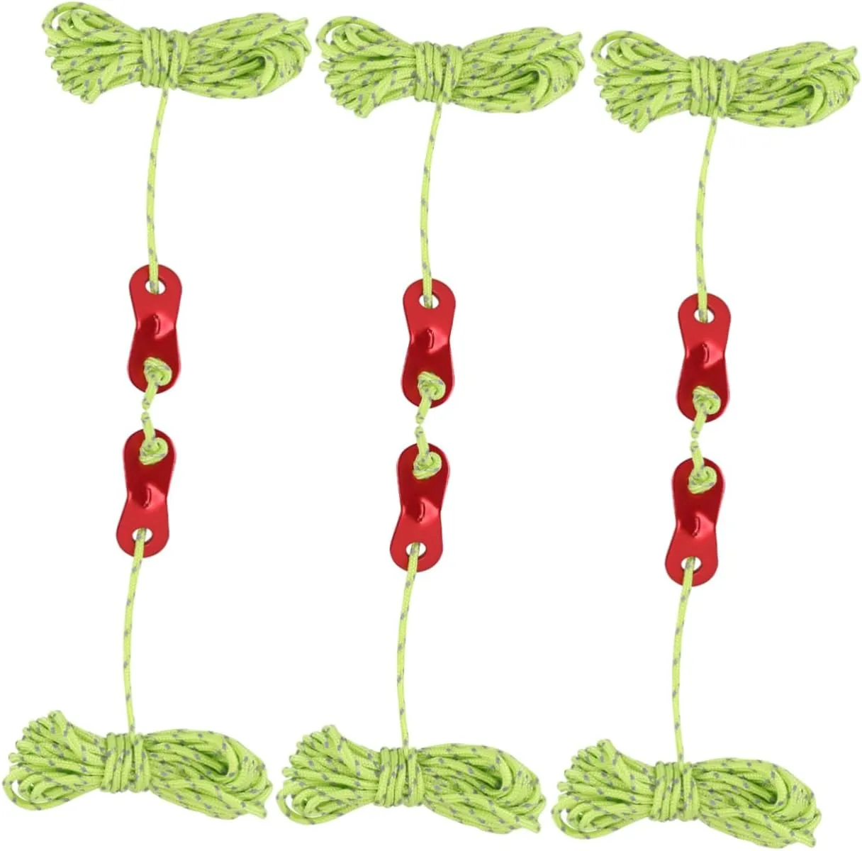 Yardwe 12 Pcs 4 Tent Canopy Pull Rope Reflective Wind Rope Camping Clothesline Nylon