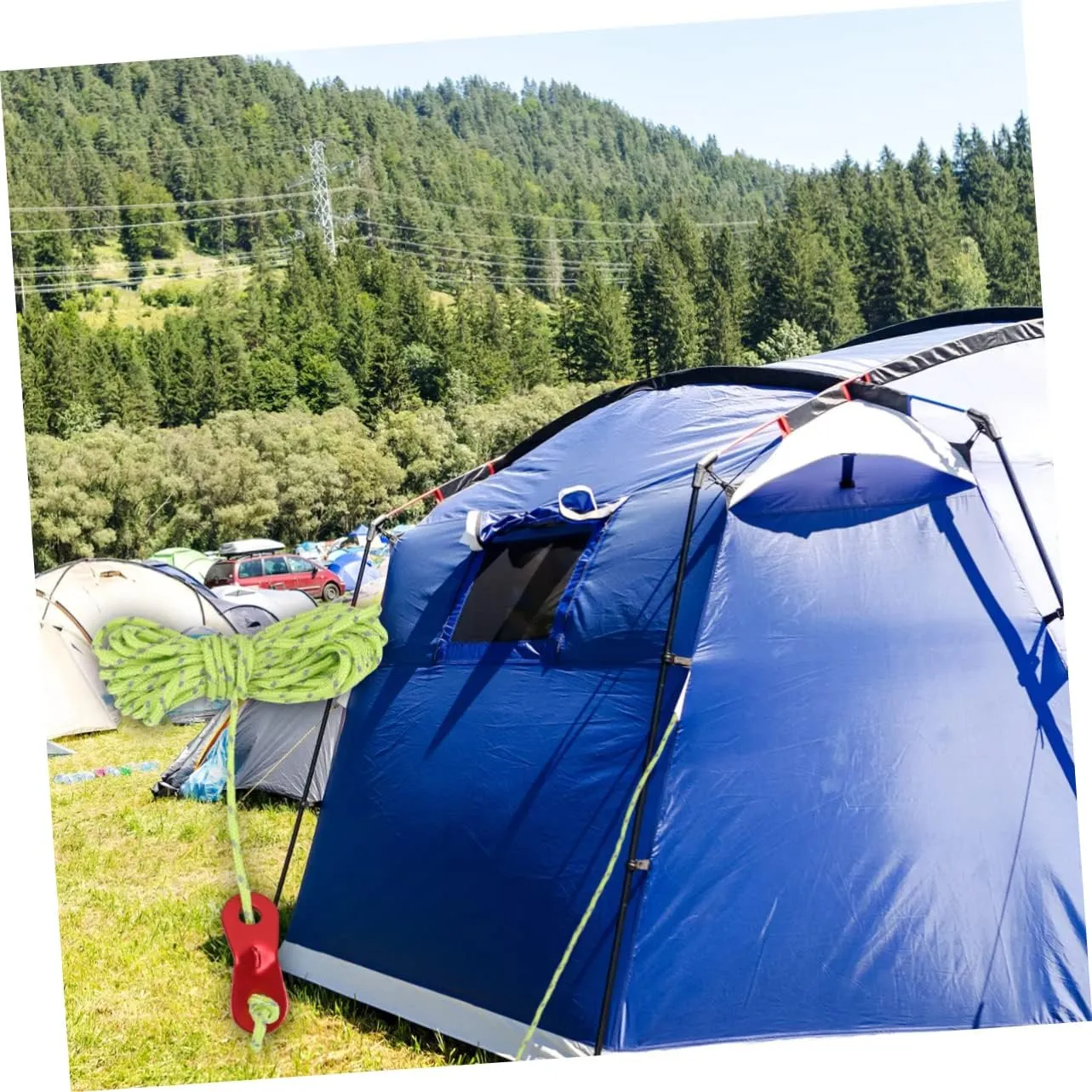 Yardwe 12 Pcs 4 Tent Canopy Pull Rope Reflective Wind Rope Camping Clothesline Nylon