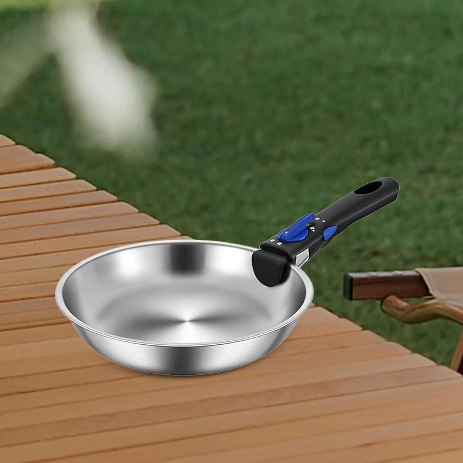 Yiju Camp Cookware Camping Frying Pan Portable Lightweight Camping Skillet Camp Cooking Supplies for Camping Picnic Backpacking