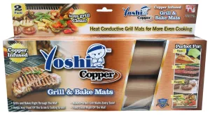 Yoshi Copper Grill & Bake Mat Set