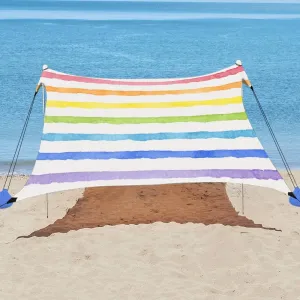 YUKIHOME Beach Tent Sun Shade Canopy Tent, UPF 50  Camping Beach Sun Shelter 7 x 7ft 2 Pole, Lightweight, Easy Set Up and Carry