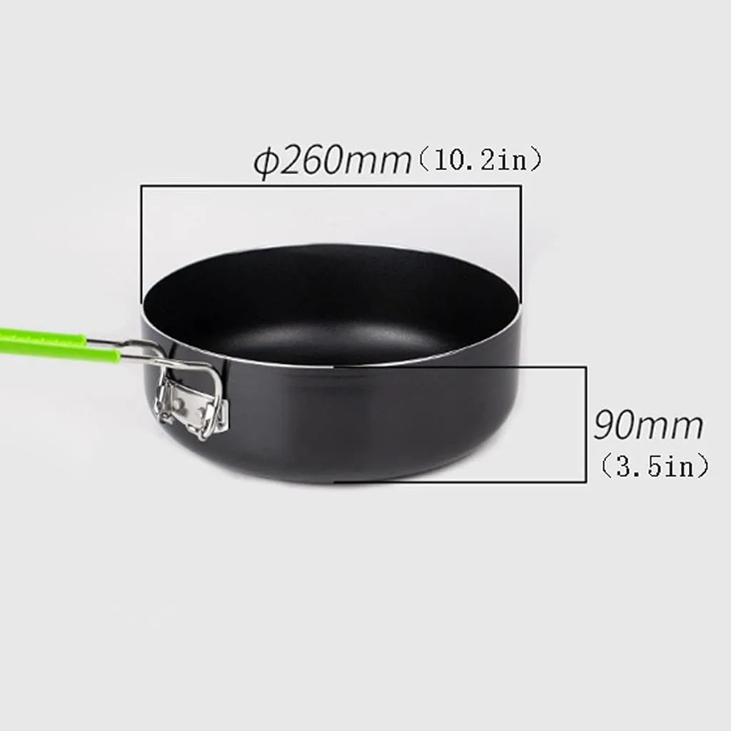 YYDS Outdoor Camping Portable Camping Cookware Lightweight Pan Nonstick Frying Pan Camp Accessories Equipment Camping Wok Camping Cooker Adventures Picnics (Size : Pan Steamer)