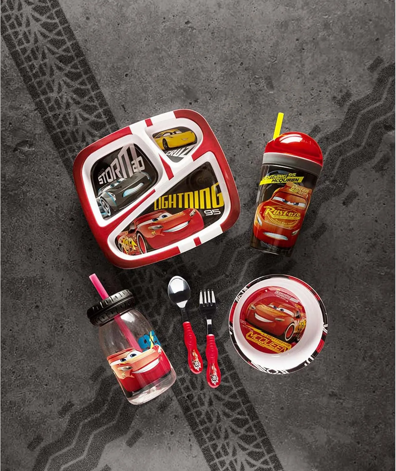 Zak Designs Cars 3 ZakSnak All-In-One Drink Tumbler   Snack Container For Toddlers – Spill-proof 4oz Snack Container Screws Securely Onto 10oz Tumbler With Accessible Straw, Cars 3